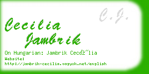 cecilia jambrik business card